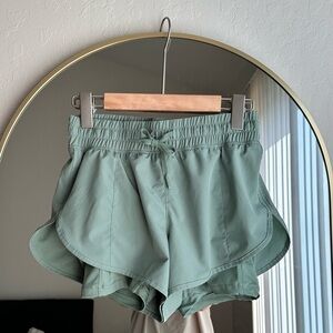 90 Degree By Reflex Sage Green Athletic Shorts